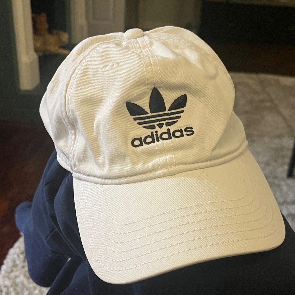 Adidas Classic White Cap with Black Emblem